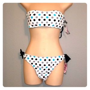 Waterfront Surf Bikini Bandeau Swimwear NWT